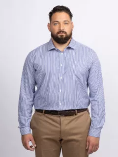 Chemise Rayee Max P/leo Capel Grande Taille blanc homme grande taille - Capelstore