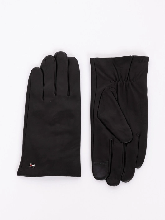 Gants En Cuir Marine Tommy Hilfiger noir homme grande taille - Capelstore