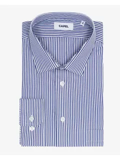 Chemise Rayee Max P/leo Capel Grande Taille blanc homme grande taille - Capelstore