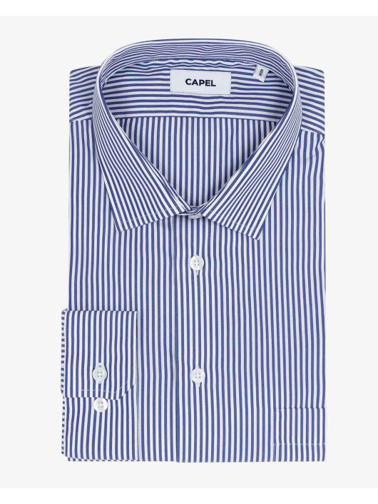 Chemise Rayee Max P/leo Capel Grande Taille blanc homme grande taille - Capelstore