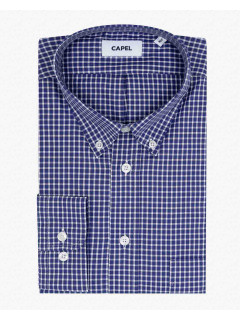 Chemise Ã Carreaux Ralph Capel Grande Taille marine homme grande taille - Capelstore