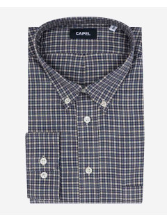 Chemise Ralph Carreaux Capel Grande Taille gris homme grande taille - Capelstore