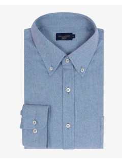 Chemise Flanelle Bleu Clair Paul & Shark Grande Taille bleu ciel homme grande taille - Capelstore