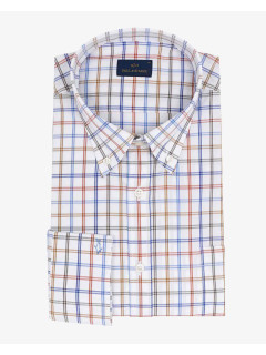 Chemise Carreaux Paul & Shark Grande Taille blanc homme grande taille - Capelstore
