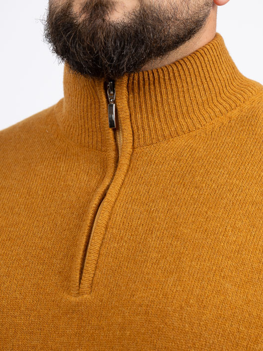 Pull Lino Camionneur Ocre Capel Grande Taille ocre homme grande taille - Capelstore