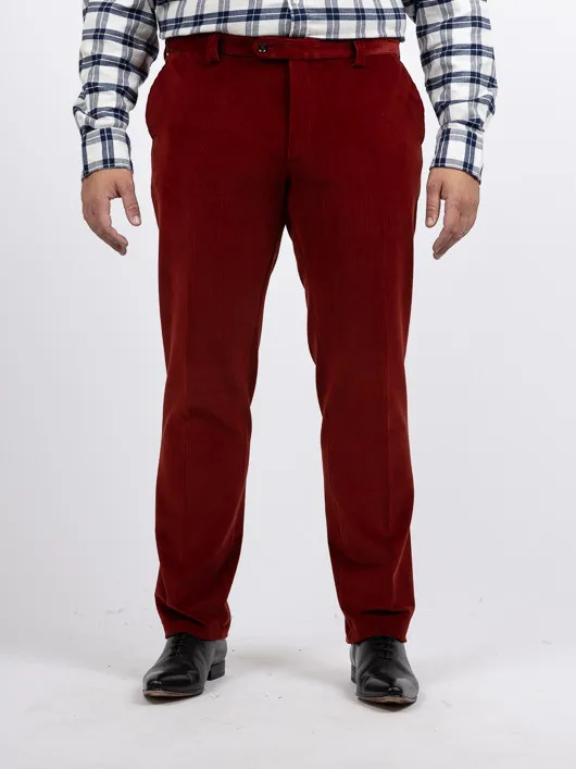 Pantalon Grant Velours Brique Capel Grande Taille brique homme grande taille - Capelstore