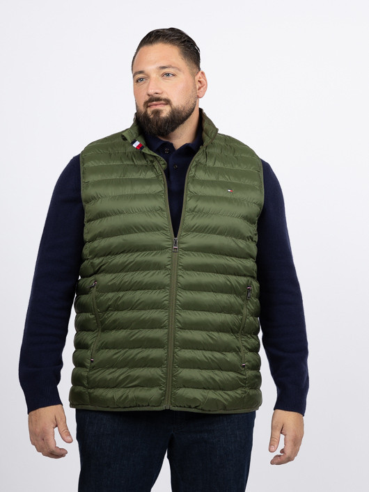 Doudoune Kaki Sans Manches Tommy Hilfiger Grande Taille kaki homme grande taille - Capelstore