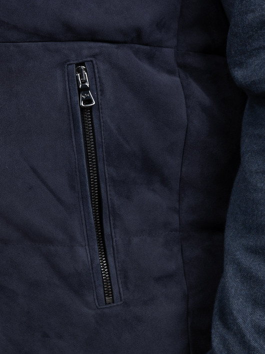 Sans Manches Cuir Velours Paul & Shark Grande Taille marine homme grande taille - Capelstore