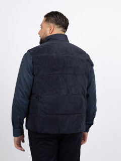 Sans Manches Cuir Velours Paul & Shark Grande Taille marine homme grande taille - Capelstore