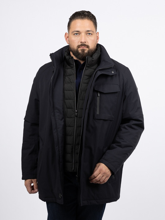 Parka Rain Series Bugatti Grande Taille marine homme grande taille - Capelstore
