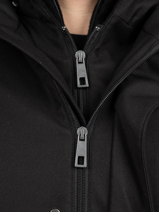 Parka Noire Avec Parmenture Capel Grande Taille noir homme grande taille - Capelstore