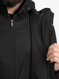Parka Noire Avec Parmenture Capel Grande Taille noir homme grande taille - Capelstore