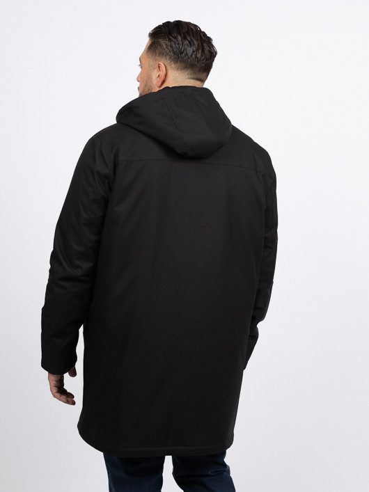 Parka Noire Avec Parmenture Capel Grande Taille noir homme grande taille - Capelstore