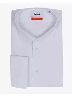 Chemise Double Retors Cannes Capel Grande Taille blanc homme grande taille - Capelstore