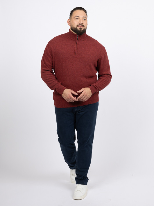 Pull Lino Camionneur Capel Grande Taille terre de sienne homme grande taille - Capelstore