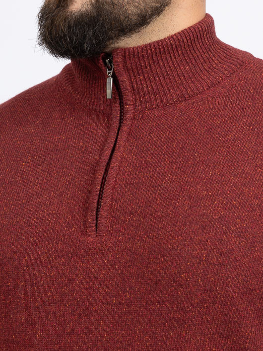 Pull Lino Camionneur Capel Grande Taille terre de sienne homme grande taille - Capelstore