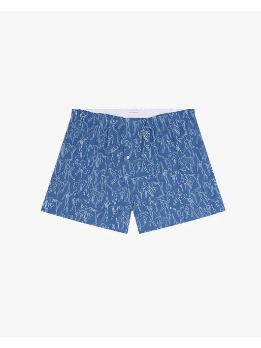 Calecon Silhouettes Derek Rose Grande Taille bleu homme grande taille - Capelstore