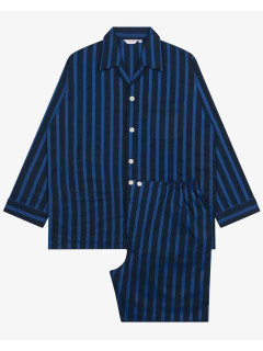 Pyjama Rayures Marine Derek Rose Grande Taille marine homme grande taille - Capelstore