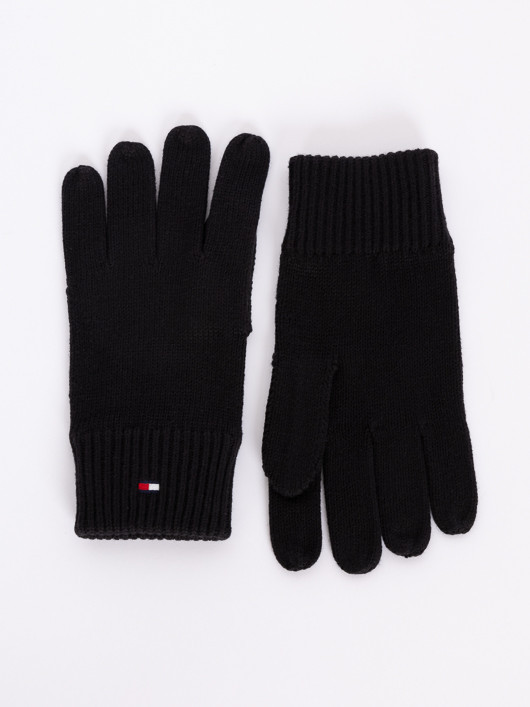 Gants Coton/cachemire Noirs Tommy Hilfiger noir homme grande taille - Capelstore