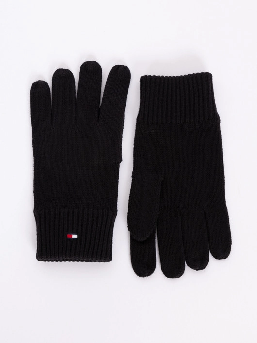 Gants Coton/cachemire Noirs Tommy Hilfiger noir homme grande taille - Capelstore