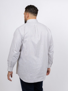 Chemise Ralph Carreaux Capel Grande Taille blanc/marine/marron homme grande taille - Capelstore