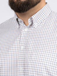 Chemise Ralph Carreaux Capel Grande Taille blanc/marine/marron homme grande taille - Capelstore