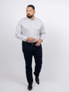 Chemise Ralph Carreaux Capel Grande Taille blanc/marine/marron homme grande taille - Capelstore