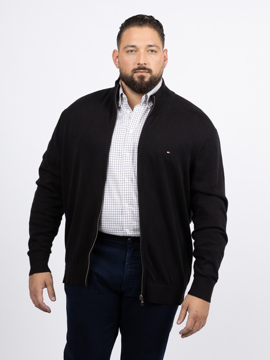 Cardigan Camionneur Noir Tommy Hilfiger Grande Taille noir homme grande taille - Capelstore