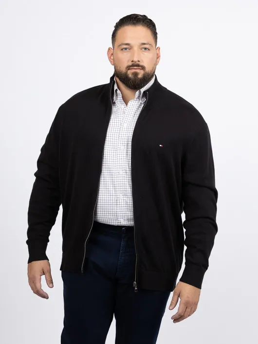 Cardigan Camionneur Noir Tommy Hilfiger Grande Taille noir homme grande taille - Capelstore