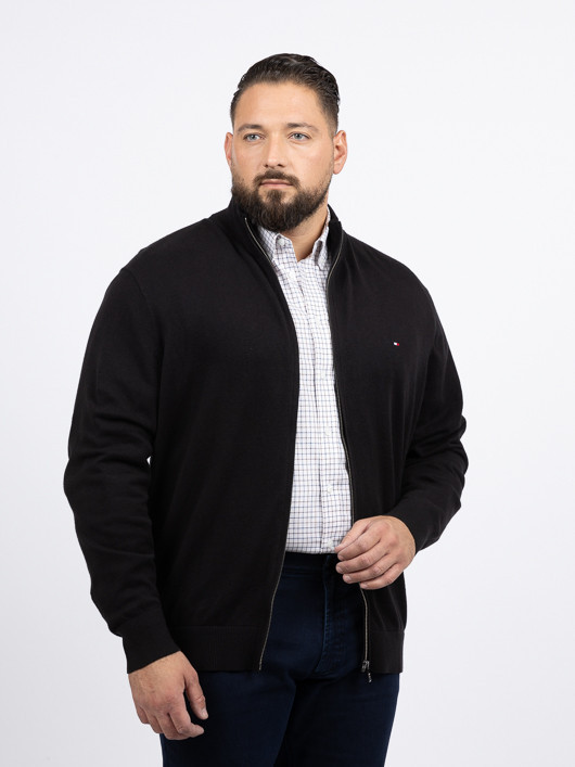 Cardigan Camionneur Noir Tommy Hilfiger Grande Taille noir homme grande taille - Capelstore