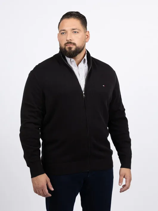 Cardigan Camionneur Noir Tommy Hilfiger Grande Taille noir homme grande taille - Capelstore