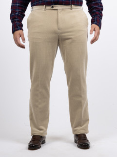Pantalon Velours Ecru Bugatti Grande Taille ecru homme grande taille - Capelstore