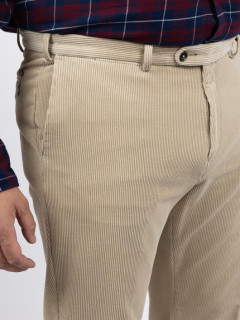 Pantalon Velours Ecru Bugatti Grande Taille ecru homme grande taille - Capelstore