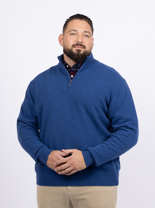 Pull Lino Camionneur Bleu Capel Grande Taille bleu homme grande taille - Capelstore