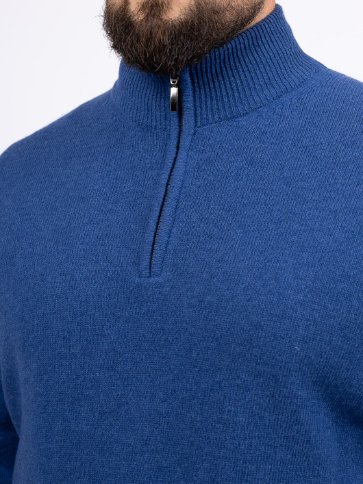Pull Lino Camionneur Bleu Capel Grande Taille bleu homme grande taille - Capelstore