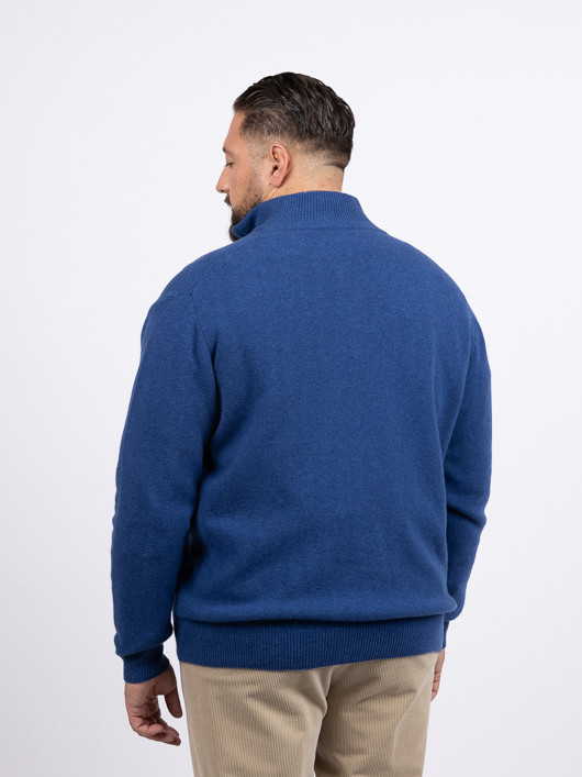 Pull Lino Camionneur Bleu Capel Grande Taille bleu homme grande taille - Capelstore