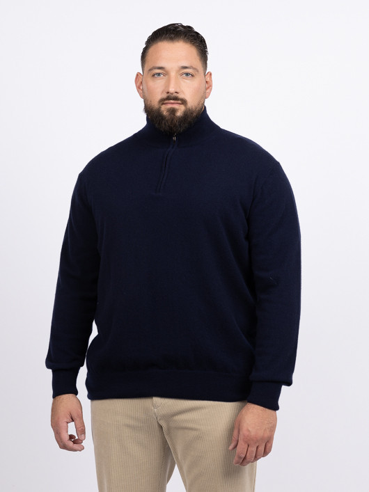 Pull Orso Camionneur Cachemire Capel Grande Taille marine homme grande taille - Capelstore