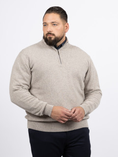 Pull Lino Camionneur Beige Capel Grande Taille beige homme grande taille - Capelstore