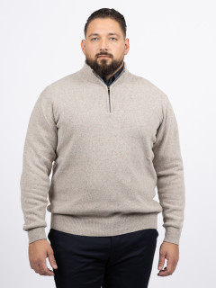 Pull Lino Camionneur Beige Capel Grande Taille beige homme grande taille - Capelstore