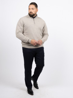 Pull Lino Camionneur Beige Capel Grande Taille beige homme grande taille - Capelstore