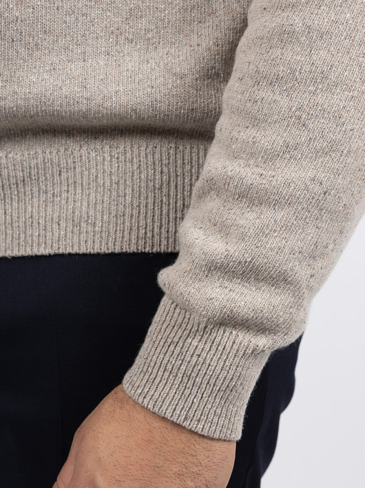 Pull Lino Camionneur Beige Capel Grande Taille beige homme grande taille - Capelstore