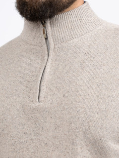 Pull Lino Camionneur Beige Capel Grande Taille beige homme grande taille - Capelstore