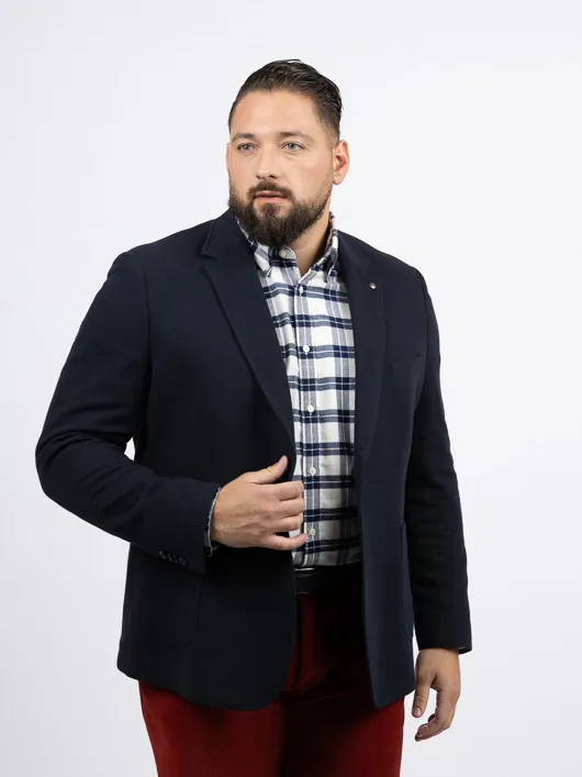 Veste Jersey Bugatti Grande Taille marine homme grande taille - Capelstore