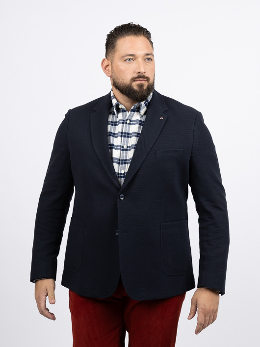 Veste Jersey Bugatti Grande Taille marine homme grande taille