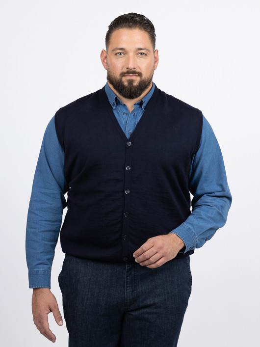 Gilet Sans Manches Boutonne Capel Grande Taille  homme grande taille - Capelstore