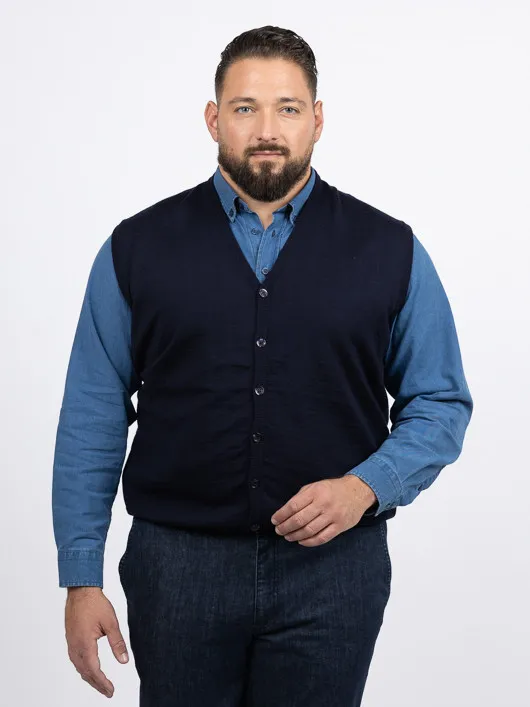 Gilet Sans Manches Boutonne Capel Grande Taille  homme grande taille - Capelstore