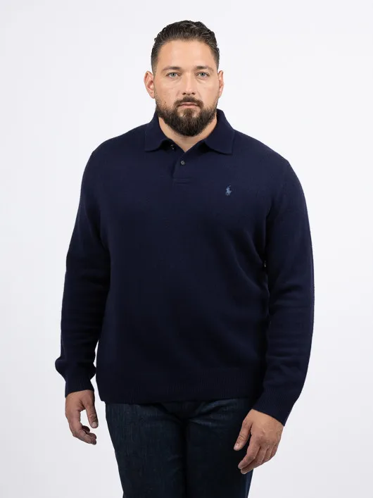 Pull Marine Ralph Lauren Grande Taille marine homme grande taille - Capelstore