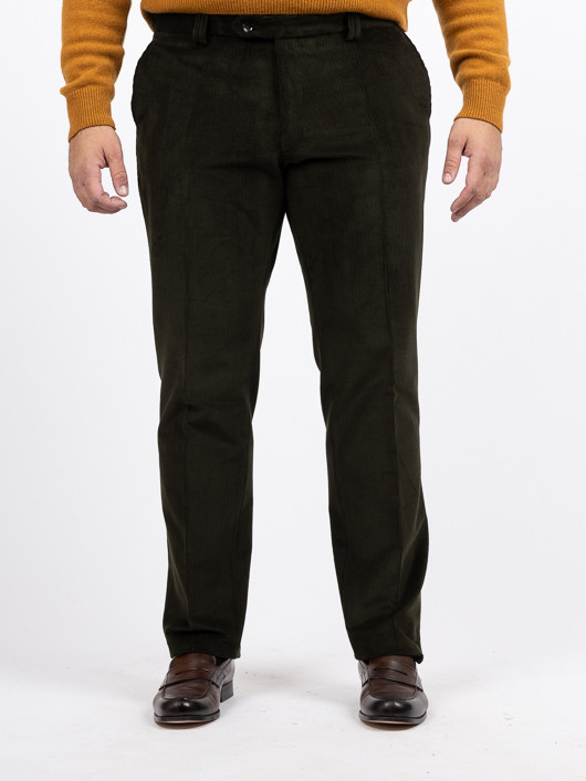 Pantalon Grant Velours Cedre Capel Grande Taille vert cedre homme grande taille - Capelstore