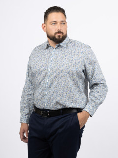 Chemise Tissu Liberty Gianni Capel Grande Taille blanc/vert/bleu homme grande taille - Capelstore