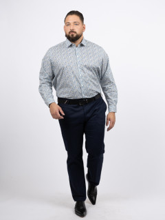 Chemise Tissu Liberty Gianni Capel Grande Taille blanc/vert/bleu homme grande taille - Capelstore